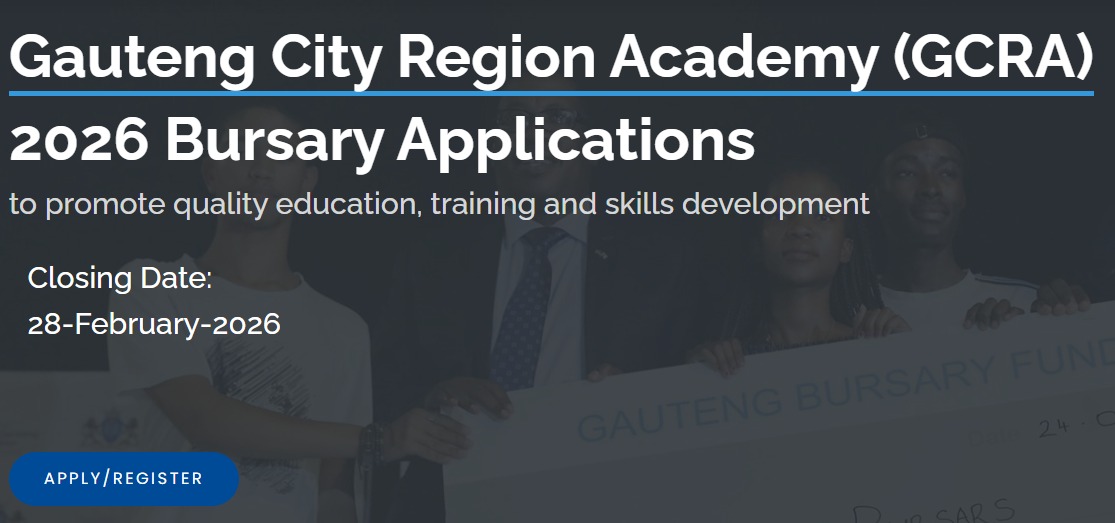 Gauteng City Region Academy (GCRA) 2026 Bursary