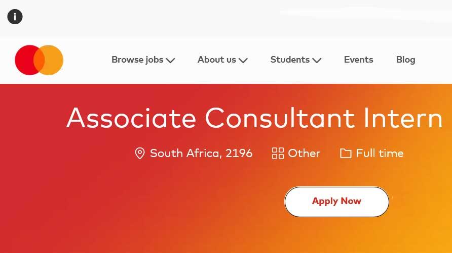 Mastercard Associates Internship Open Now