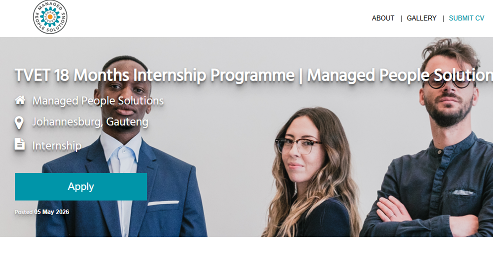 TVET 18 Months Internship Programme | Managed People Solutions